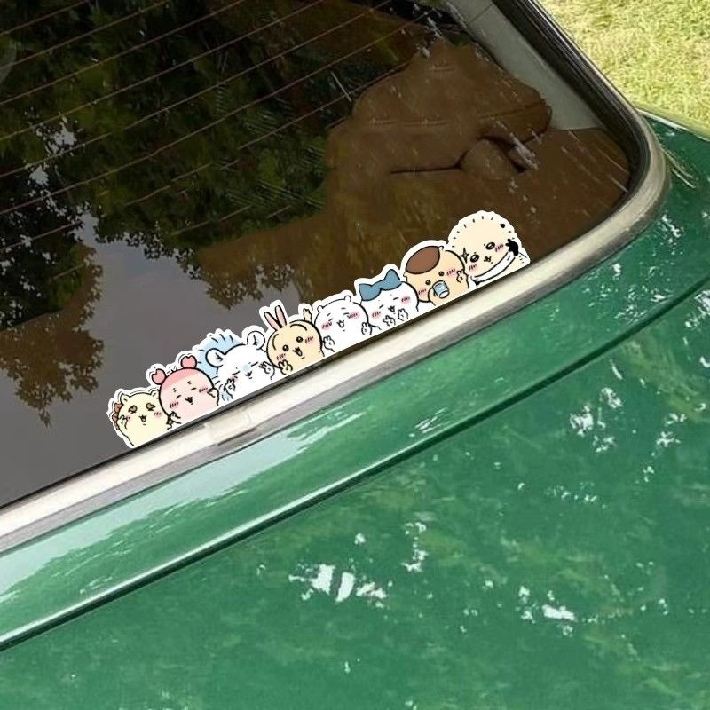 Car Accessories Girly - Adesivo Estático Kawaii Chiikawa para Vidro