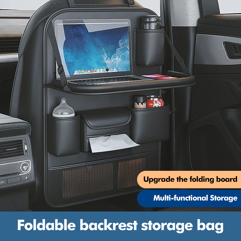 Back Seat Car Table - Bolsa de Armazenamento Multifuncional para Encosto