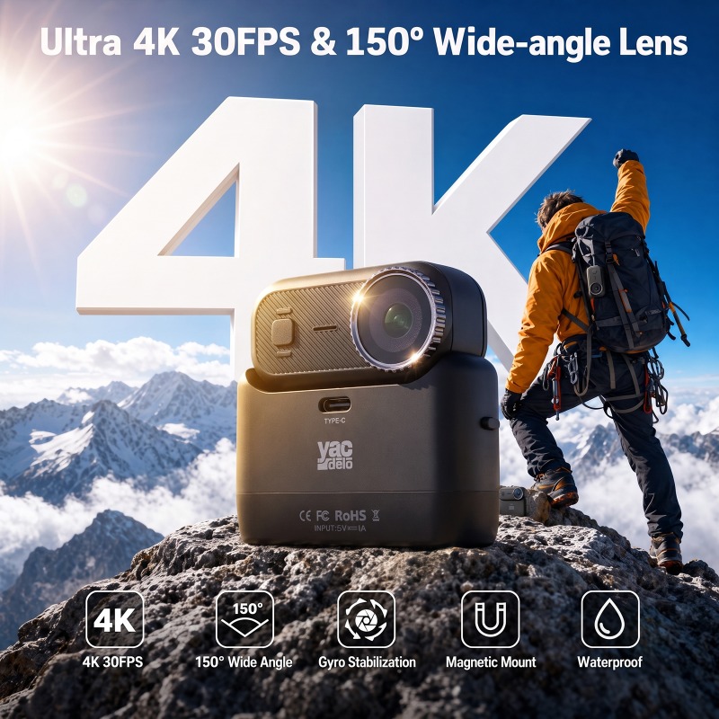 Câmera APEX Action 4K Mini POV - Car Accessories Online avaliação e preço